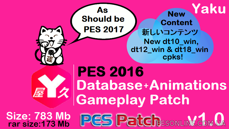 База данных + анимации + геймплей 2016 патч 1.0